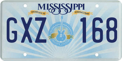 MS license plate GXZ168