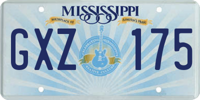 MS license plate GXZ175