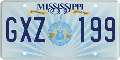 MS license plate GXZ199