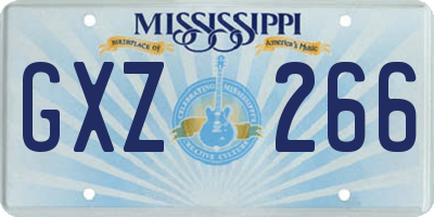 MS license plate GXZ266