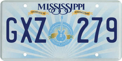 MS license plate GXZ279