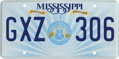 MS license plate GXZ306