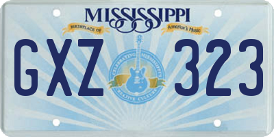 MS license plate GXZ323