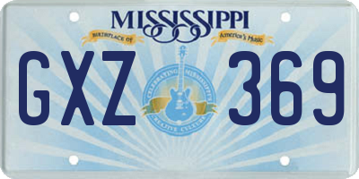 MS license plate GXZ369