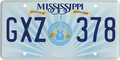 MS license plate GXZ378