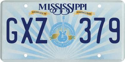 MS license plate GXZ379