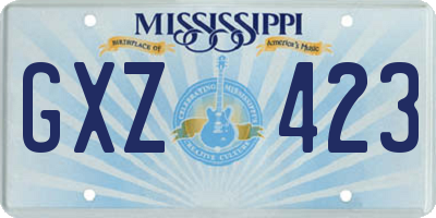 MS license plate GXZ423