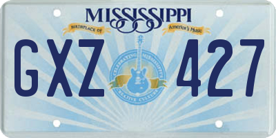 MS license plate GXZ427
