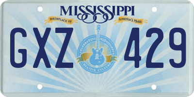 MS license plate GXZ429