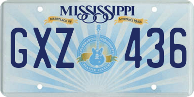 MS license plate GXZ436