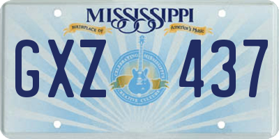 MS license plate GXZ437