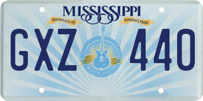 MS license plate GXZ440