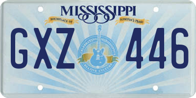 MS license plate GXZ446
