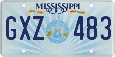 MS license plate GXZ483