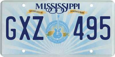 MS license plate GXZ495