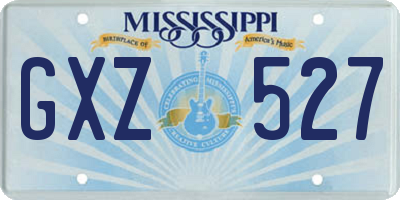 MS license plate GXZ527