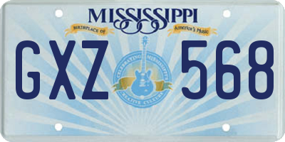 MS license plate GXZ568