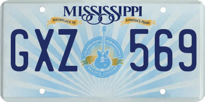 MS license plate GXZ569
