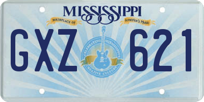 MS license plate GXZ621