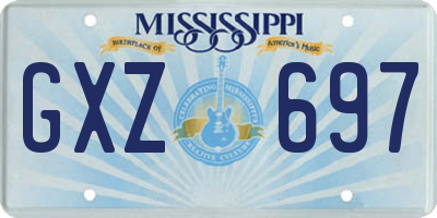 MS license plate GXZ697