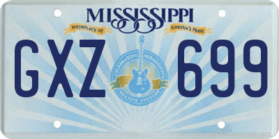 MS license plate GXZ699