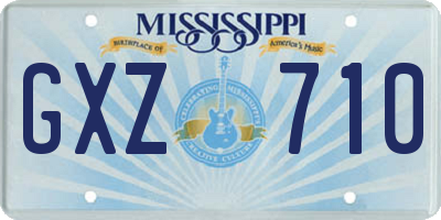 MS license plate GXZ710