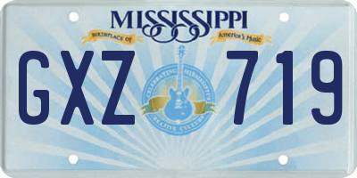 MS license plate GXZ719