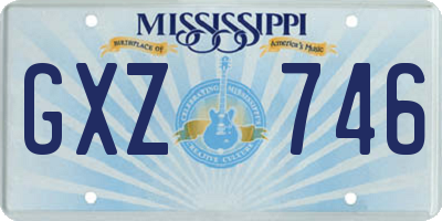 MS license plate GXZ746