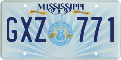 MS license plate GXZ771