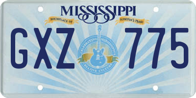 MS license plate GXZ775