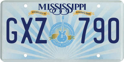 MS license plate GXZ790