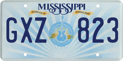 MS license plate GXZ823