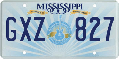 MS license plate GXZ827