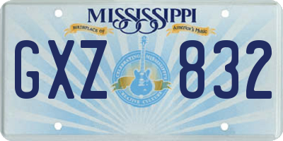 MS license plate GXZ832