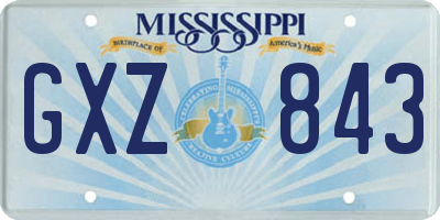 MS license plate GXZ843