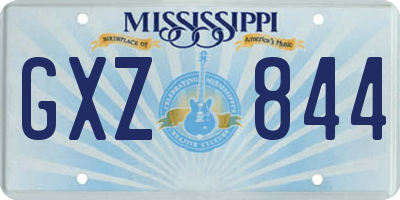 MS license plate GXZ844