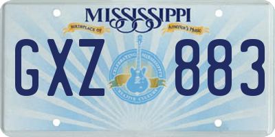 MS license plate GXZ883