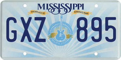 MS license plate GXZ895