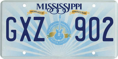 MS license plate GXZ902