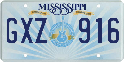 MS license plate GXZ916