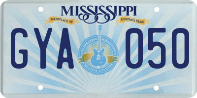 MS license plate GYA050