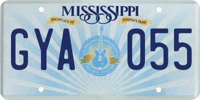 MS license plate GYA055
