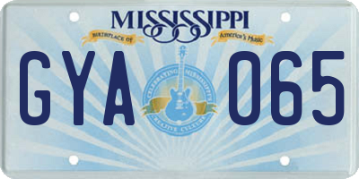 MS license plate GYA065