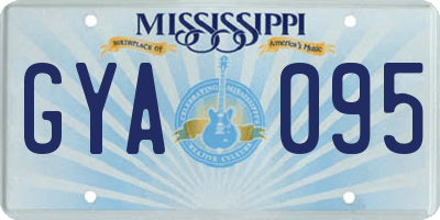 MS license plate GYA095