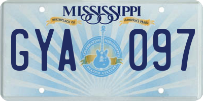 MS license plate GYA097