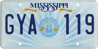MS license plate GYA119