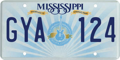 MS license plate GYA124