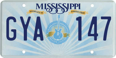 MS license plate GYA147