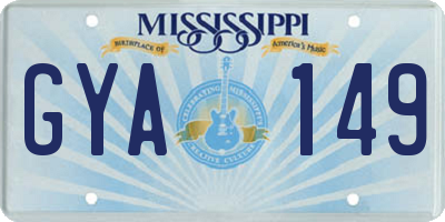 MS license plate GYA149