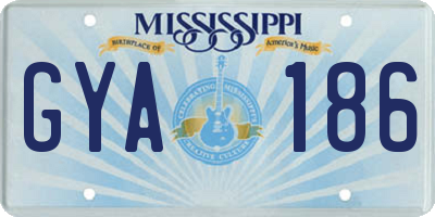 MS license plate GYA186